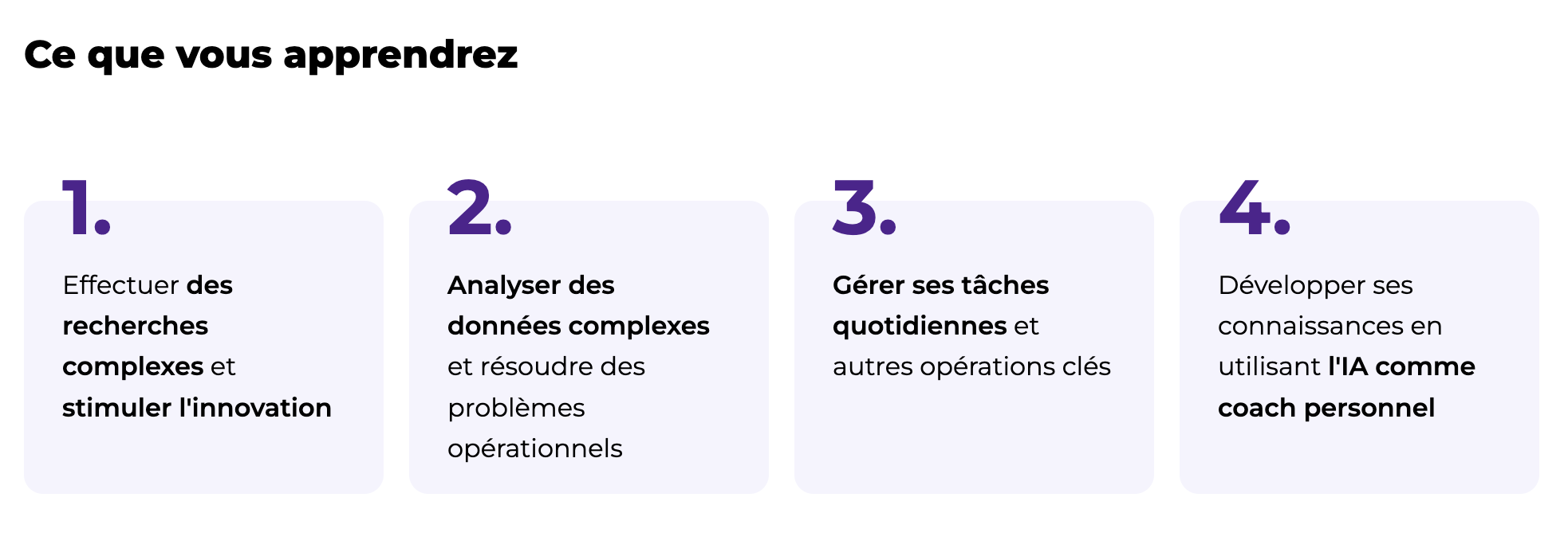 CE QUE VOUS APPRENDREZ CE QUE VOUS APPRENDREZ