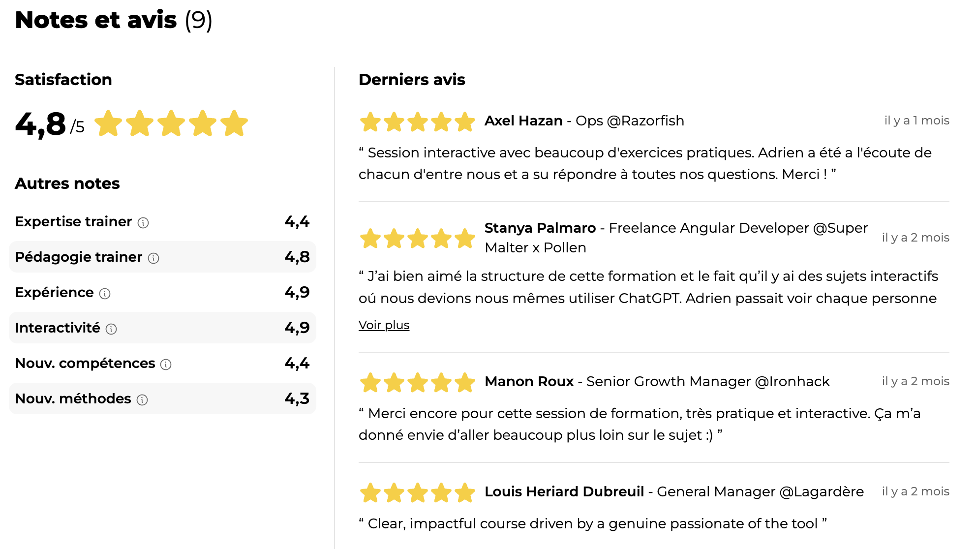 NOTES ET AVIS NOTES ET AVIS
